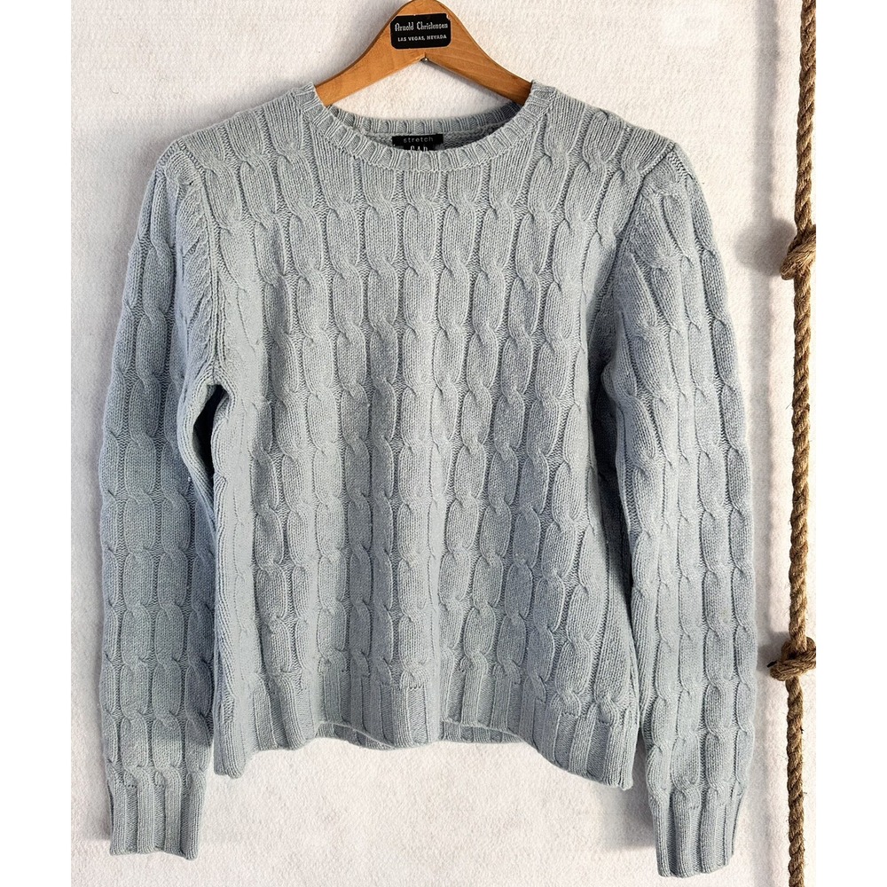 Gap Cable Knit Fisherman Sweater Womens M Blue Excellent